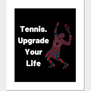 US Open Tennis USA Flag Silhouette Posters and Art